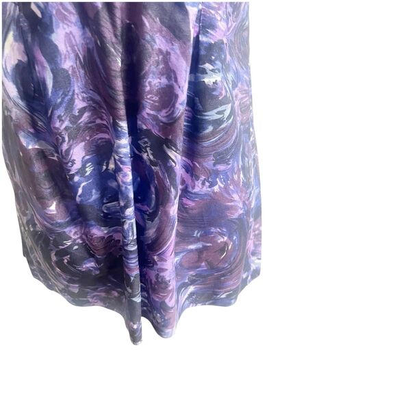 Rebecca Taylor 100% Silk Bustier Y2K Tank Size 6 Purple Abstract Print - Picture 3 of 10